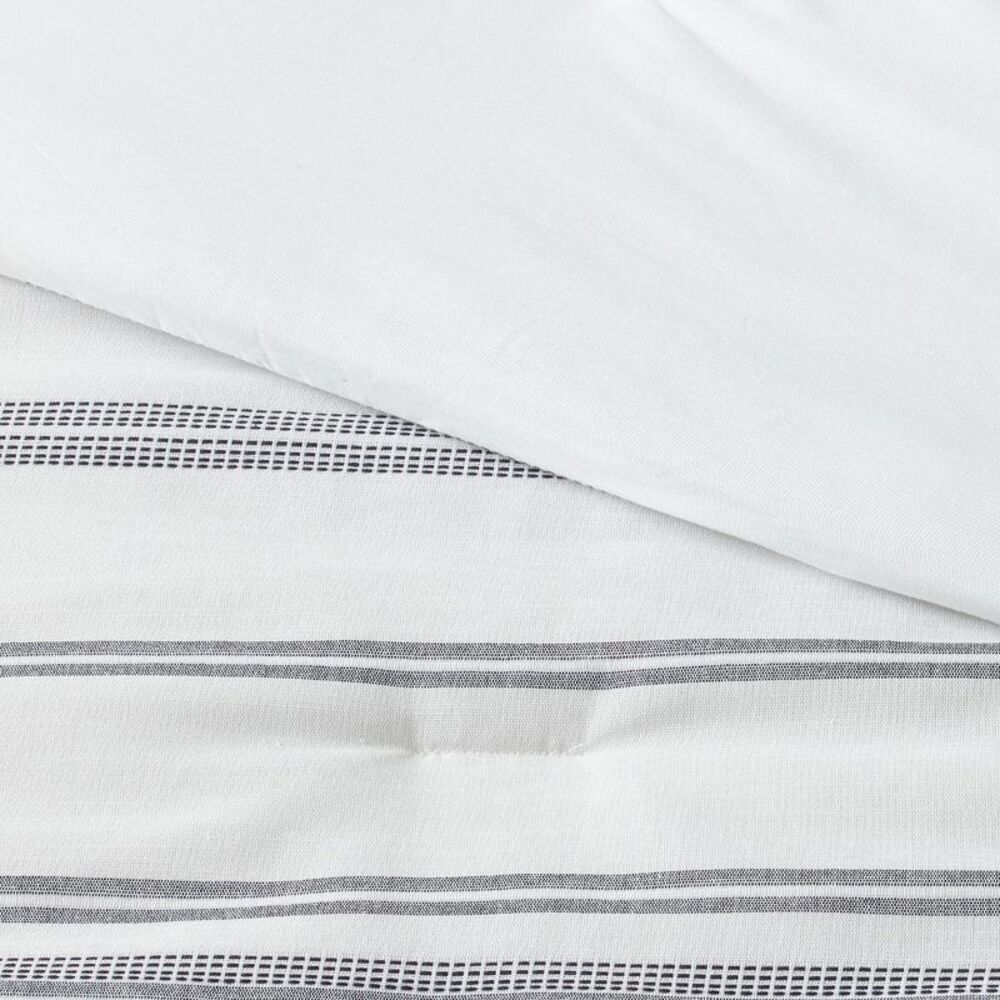 Open Box - Threshold - Twin/Twin Extra Long Cotton Woven Stripe Comforter Blue - Picture 4 of 4